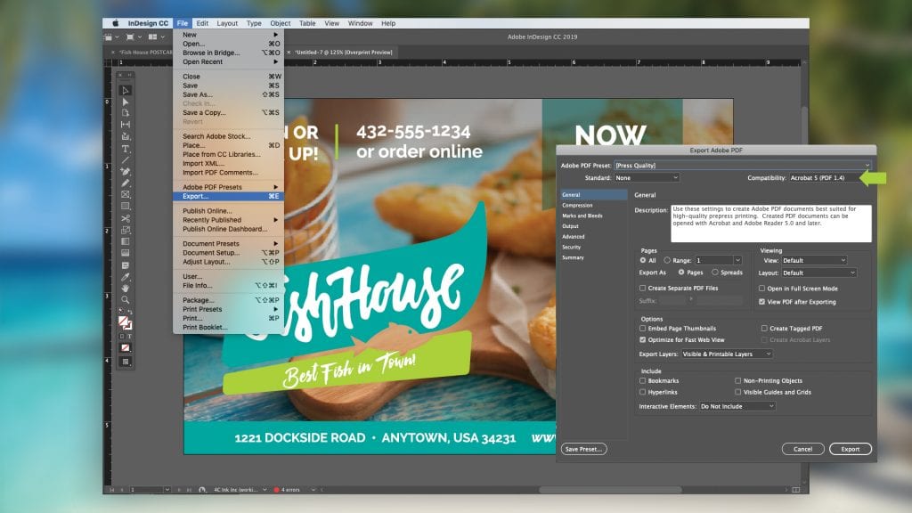 InDesign PDF Export