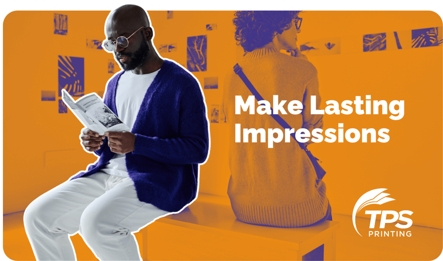 A walk in customer reading a printed booklet