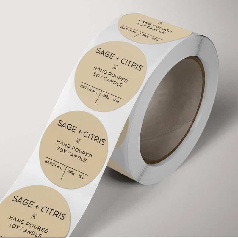 Roll Label single roll example Roll Label single roll example